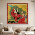 Pattachitra Draupadi Vastraharan Canvas Wall art - Image 4