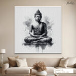 Zen Ink Meditation Canvas Wall art - Image 4