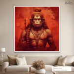 Scarlet Bajrangbali Canvas Wall art - Image 4