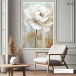 Pale Peony Canvas Wall Art - Image 6