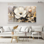 Textured Ivory Canvas Wall Art - Image 5
