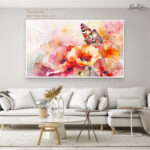 Monarch's Bloom Canvas Wall Art - Image 6