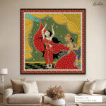 Pattachitra Draupadi Vastraharan Canvas Wall art - Image 5