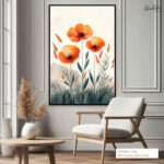 Poppy Triptych Canvas Wall Art - Image 7