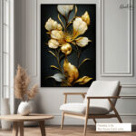 Gilded Bloom Canvas Wall Art - Image 7
