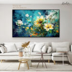 Aqua Garden Canvas Wall Art - Image 7