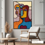 Cubist Gaze Canvas Wall Art - Image 7