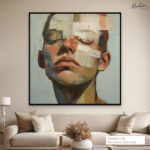 Cerulean Bloom Canvas Wall Art - Image 7