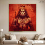 Scarlet Bajrangbali Canvas Wall art - Image 6