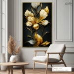 Gilded Bloom Canvas Wall Art - Image 8