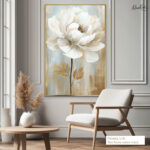 Pale Peony Canvas Wall Art - Image 8