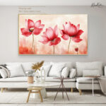 Trio Lotus Canvas Wall Art - Image 8