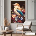 Sapphire Bloom Canvas art - Image 9