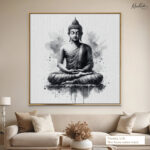 Zen Ink Meditation Canvas Wall art - Image 7