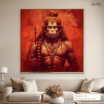 Scarlet Bajrangbali Canvas Wall art - Image 7