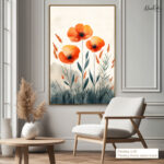 Poppy Triptych Canvas Wall Art - Image 11