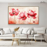 Trio Lotus Canvas Wall Art - Image 9