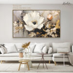 Textured Ivory Canvas Wall Art - Image 8