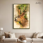 Nature's Majesty deer canvas Art