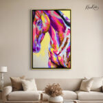 Electric Pink Horse canvas Art