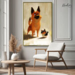 Playful Dog and Catl Canvas art