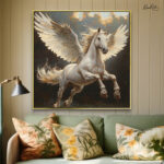 Majestic Winged Unicorn Canvas art