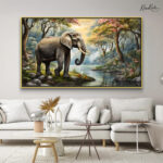 Vintage Elephant Mural Canvas art