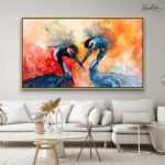 Dancing Cranes Canvas art