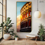 Roman Colosseum Sunset Canvas art