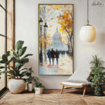 Autumn City Stroll Canvas art