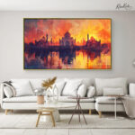 Taj Fiery Dusk Canvas art