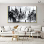 Solitary Urban Fog Canvas art