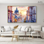 Budapest Golden Sunset Canvas art