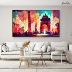 Delhi Monument Fire Canvas art