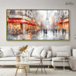 London Bus Rain Canvas art