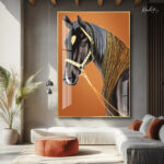 Golden Mane Acrylic Wall Art