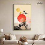 Bird on Blossoming Dawn canvas Art