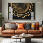 Golden Swirl Acrylic Wall Art