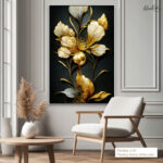 Gilded Bloom Canvas Wall Art - Image 10