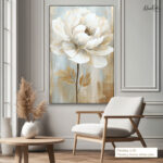 Pale Peony Canvas Wall Art - Image 10