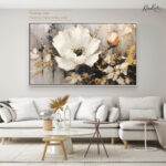 Textured Ivory Canvas Wall Art - Image 9