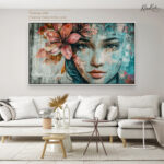 Crimson Weave Canvas Wall Art - Image 9