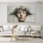 White Gold Anemone Canvas Wall Art - Image 11