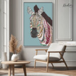 Color-Inspired Zebral Canvas art - Image 10