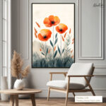 Poppy Triptych Canvas Wall Art - Image 9