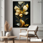 Gilded Bloom Canvas Wall Art - Image 11