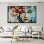 Crimson Weave Canvas Wall Art - Image 10