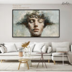 White Gold Anemone Canvas Wall Art - Image 12