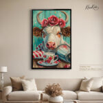 Whimsical Bovine Brew canvas Art - Image 11
