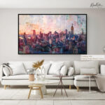 Mosaic Manhattan Sunset Canvas art - Image 10